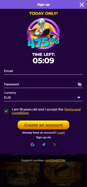 Midnight Wins Casino Sign Up