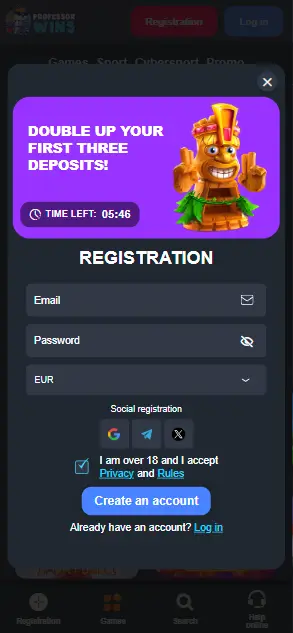 Professor Wins Casino Sign Up