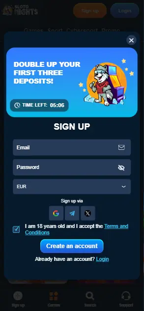 Slotonights Casino Sign Up